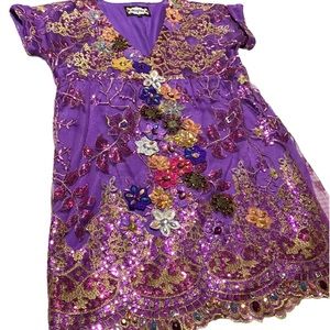 Meghan Los Angeles Size 8. Beautiful Sequin Purple Dress. Absolutely Stunning.